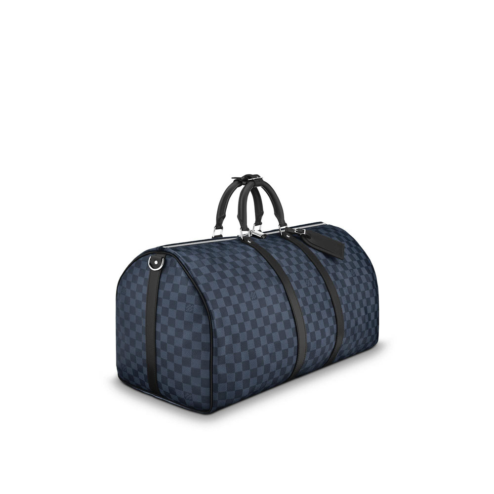 Louis Vuitton Keepall Bandouliere 55 Damier Cobalt Canvas N41356 - Photo-2
