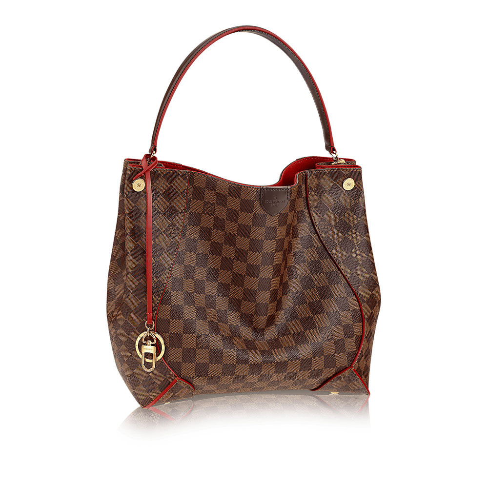 Louis Vuitton caissa hobo damier ebene canvas bag N41555