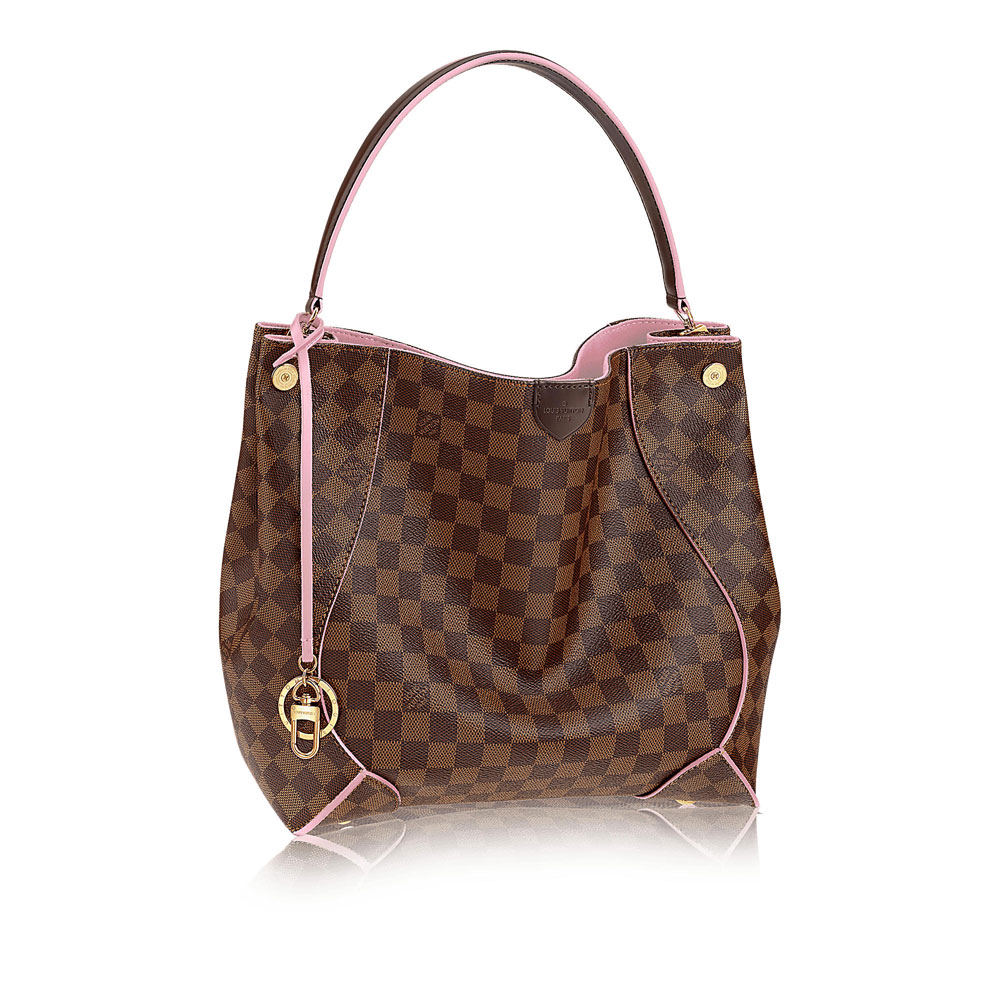 Louis Vuitton caissa hobo damier ebene canvas bag N41556
