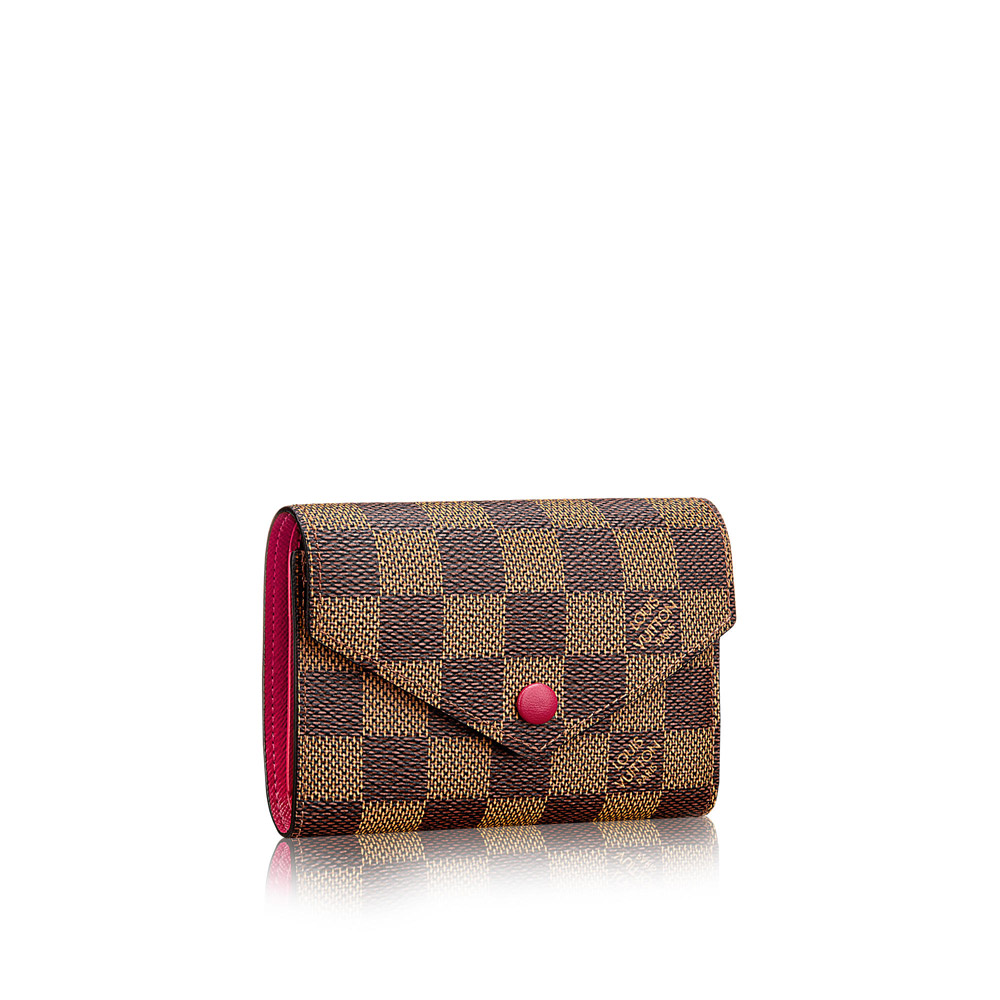 Louis Vuitton Damier Ebene Canvas and Leather Victorine Wallet for Women N41659
