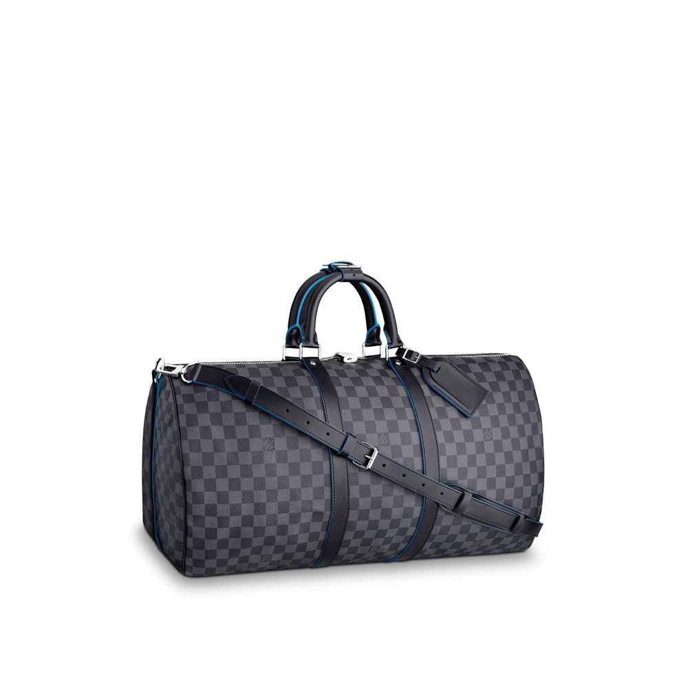 Louis Vuitton KEEPALL BANDOULIERE 55 Damier Graphite Stripe N42427