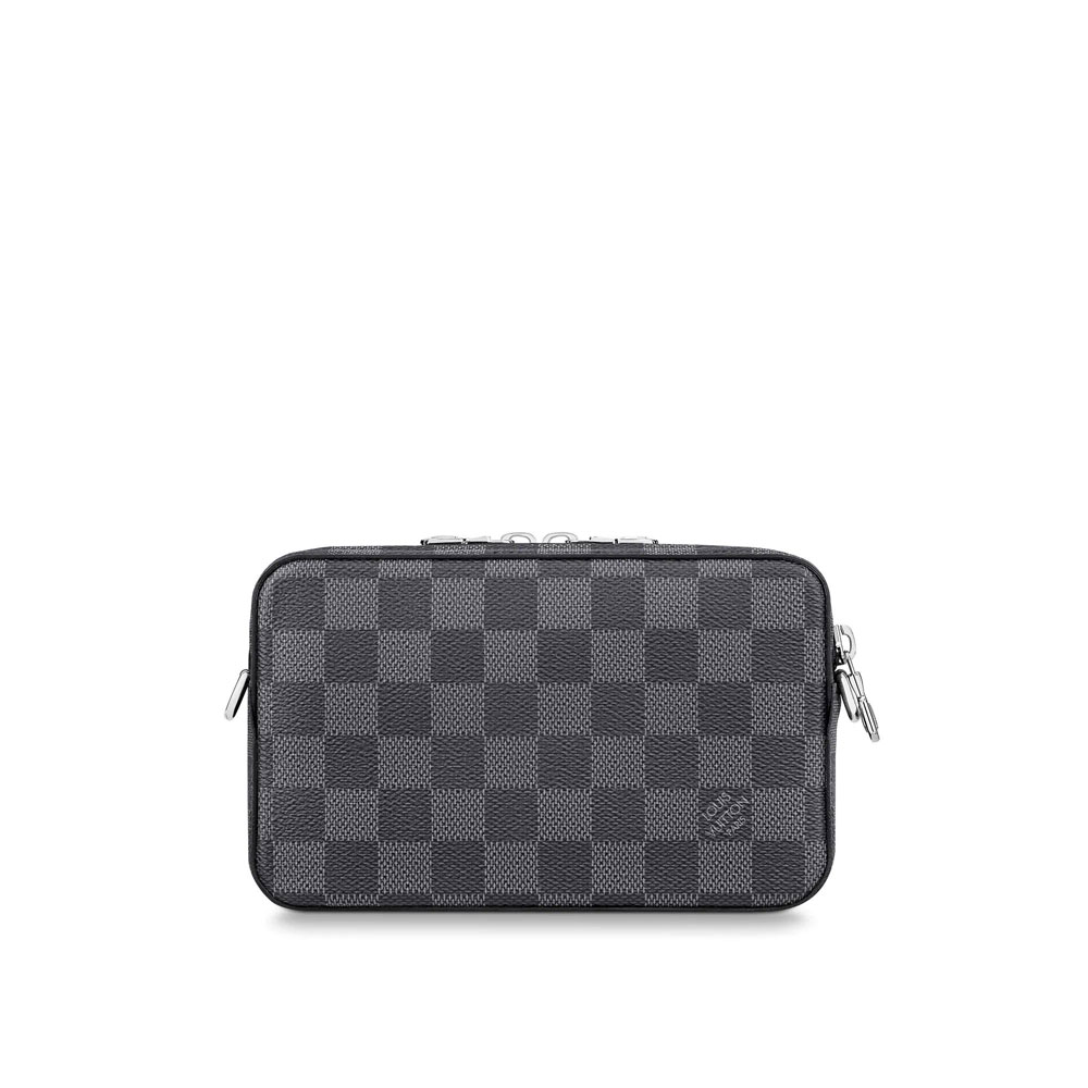 Louis Vuitton Alpha Wearable Wallet Damier Graphite in Grey N60418 - Photo-3
