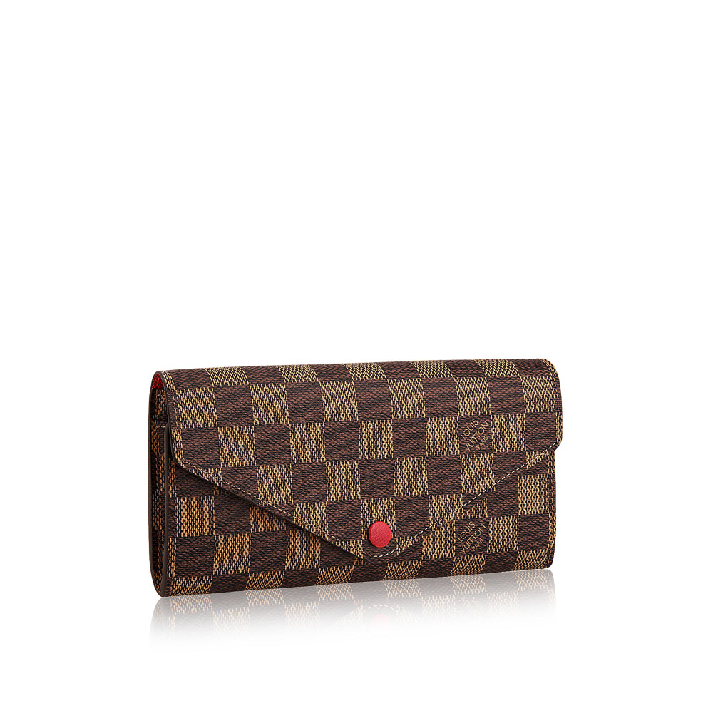 Louis Vuitton Damier Ebene Canvas and Leather Josephine Wallet N63543