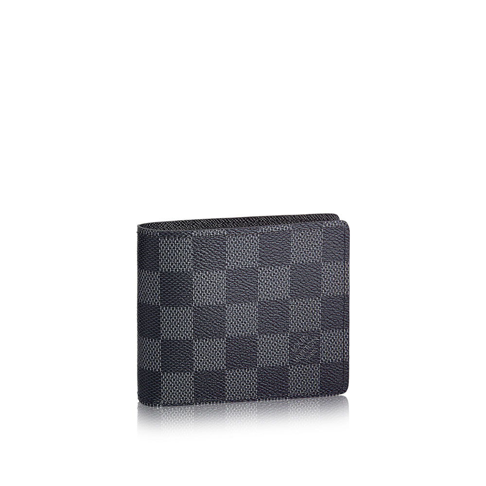 Louis Vuitton Slender Wallet in Damier Graphite Canvas N64002