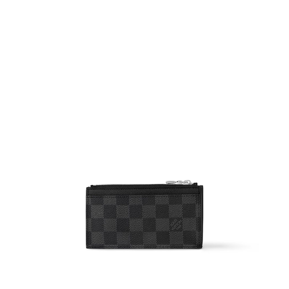 Louis Vuitton Coin Card Holder Damier Graphite N64038 - Photo-3