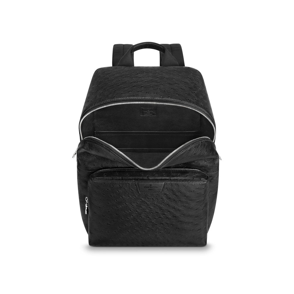 Louis Vuitton DISCOVERY BACKPACK PM PM Ostrich Leather in Black N94714 - Photo-3