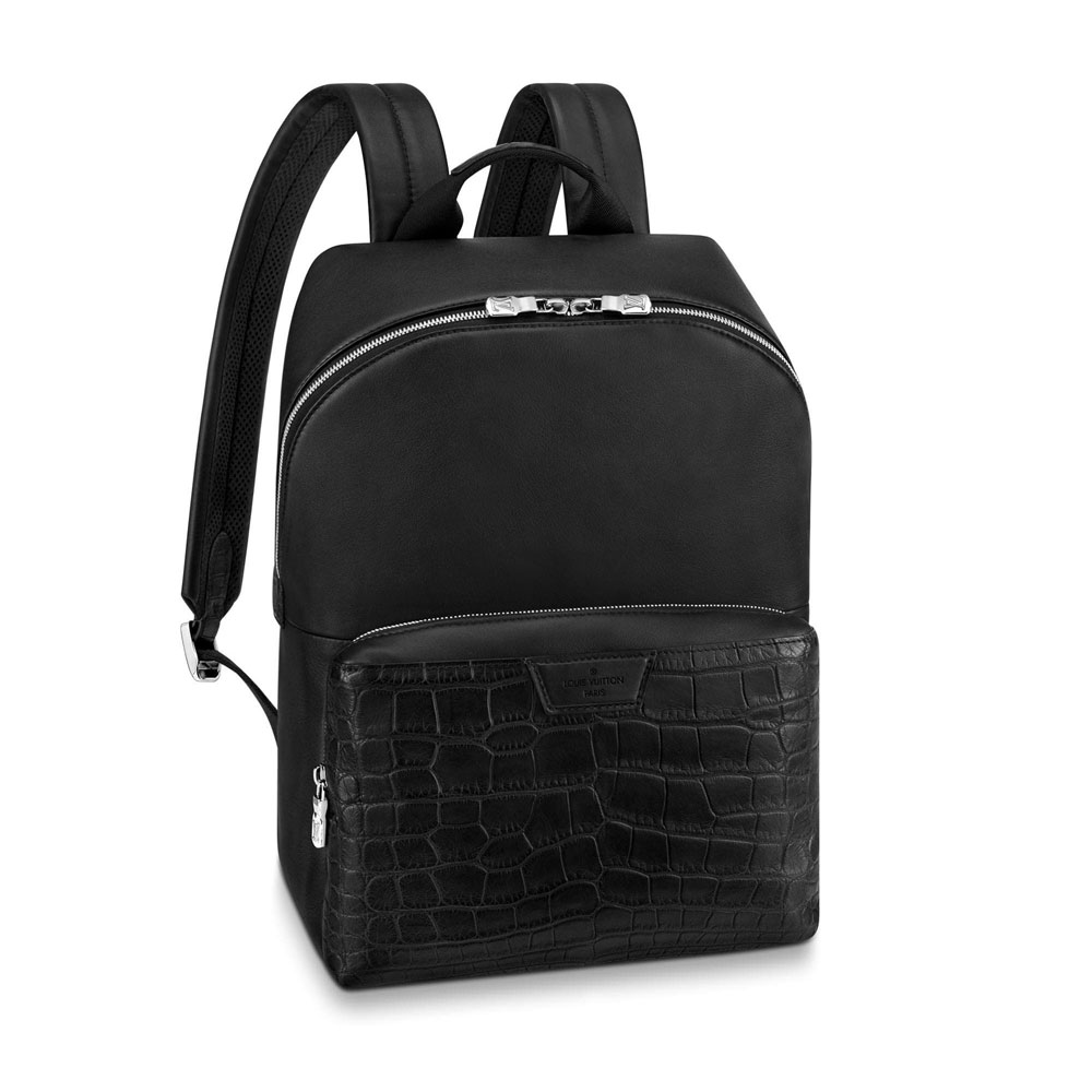 Louis Vuitton DISCOVERY BACKPACK PM Crocodilien Mat in Black N94721