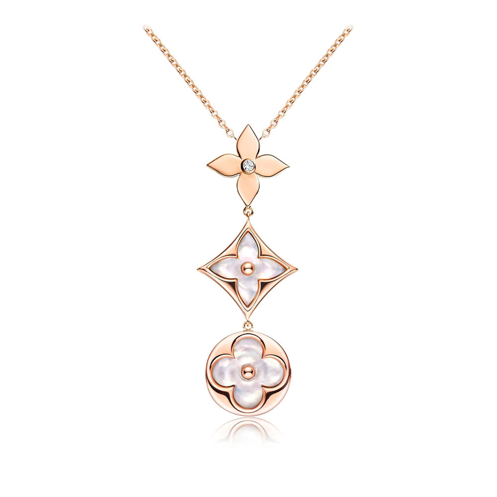 Louis Vuitton Color Blossom lariat necklace Q94262