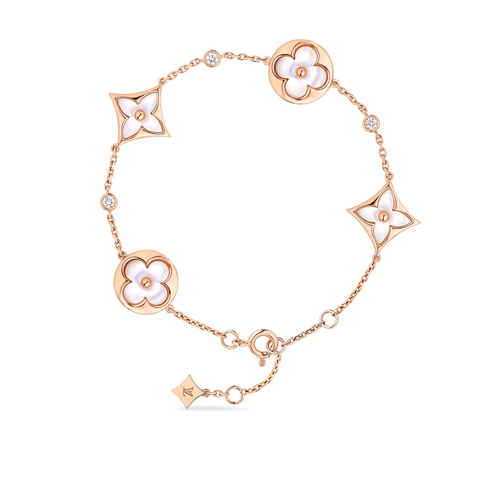 Louis Vuitton Color Blossom BB Multi Motifs Bracelet Pink Gold Q95596
