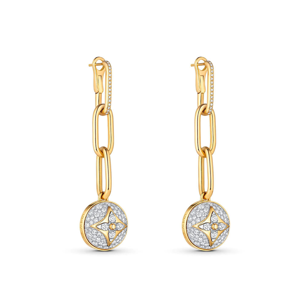 Louis Vuitton B Blossom Earrings Yellow Gold Diamond Q96791