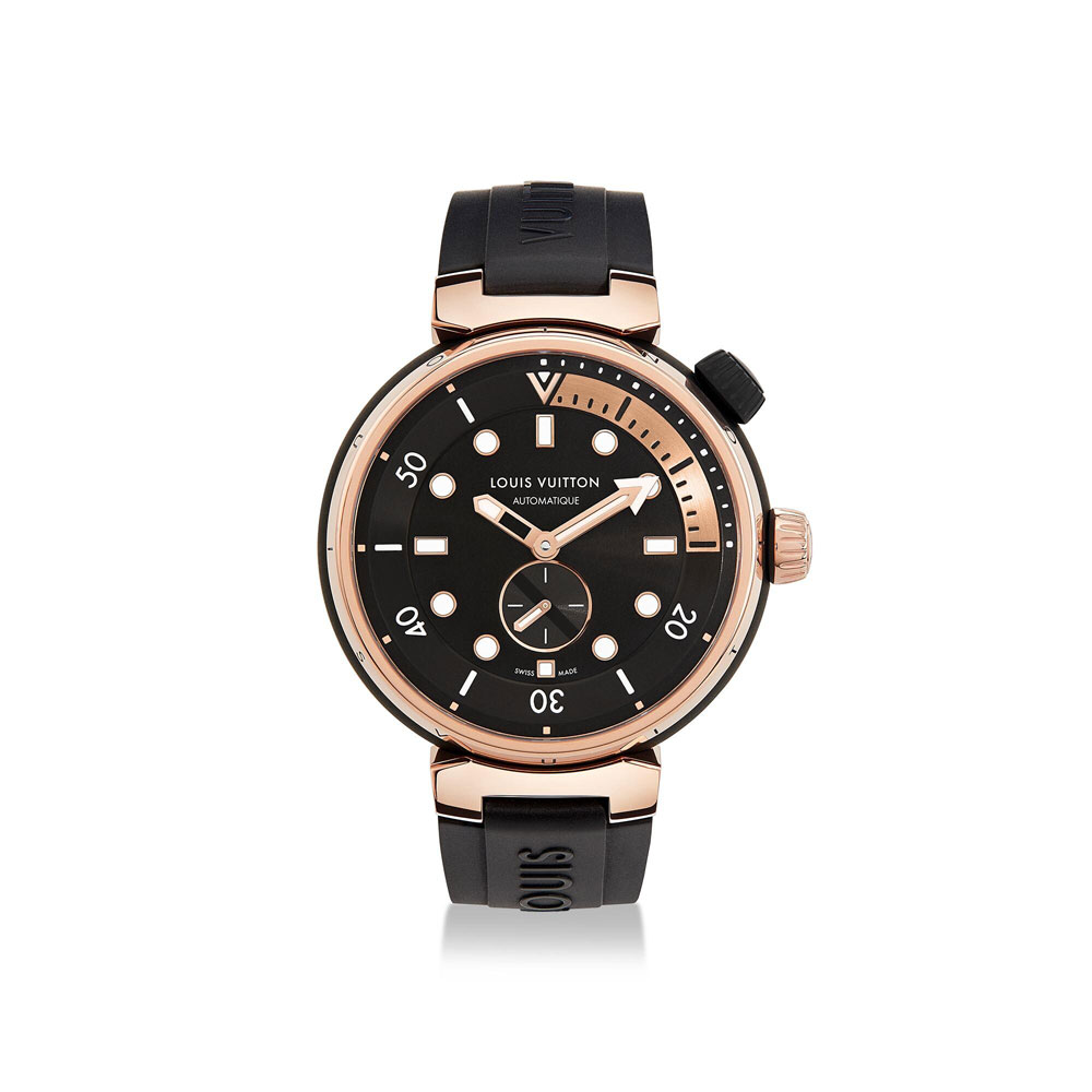 Louis Vuitton Tambour Street Diver Black Watch QBB174