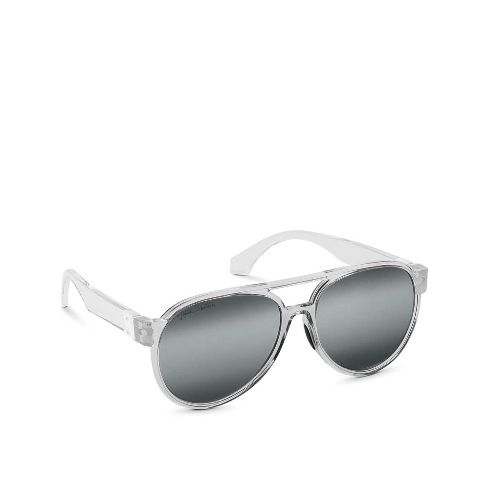 Louis Vuitton Rainbow Pilot Sunglasses in Silver Z1189E