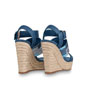Louis Vuitton Starboard Wedge Sandal in Blue 1A6667 - thumb-3