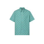 Louis Vuitton Printed Short-Sleeved Cotton Shirt 1AFQXX