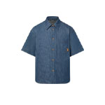 Louis Vuitton Short-Sleeved Cotton Chambray Shirt 1AFXLF