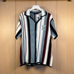 Louis Vuitton Striped Crochet Short-Sleeved Shirt 1AHVOO