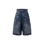 Louis Vuitton Embroidered Denim Workwear Shorts 1AILTU