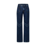 Louis Vuitton Monogram Accent Raw Denim Jeans 1AJGE2
