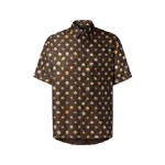 Louis Vuitton Monogram Printed Short-Sleeved Silk Shirt 1AJRJ7