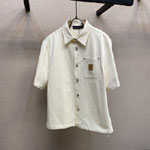 Louis Vuitton Short-Sleeved Silk-Cotton Shirt 1AK7CE