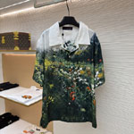 Louis Vuitton Monogram Silk Short-Sleeved Shirt 1AKOMC