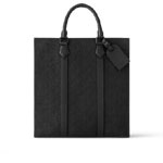 Louis Vuitton Sac Plat NV Bag in Monogram Taurillon Leather Black M21866