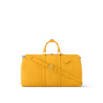 LV Keepall Bandouliere 50 Bag in Monogram Taurillon Yellow M23748