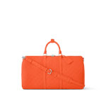 LV Keepall Bandouliere 50 Bag in Monogram Taurillon Orange M23749