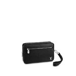 Louis Vuitton Pochette Kasai Taiga Leather in Black M30441