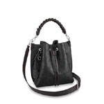 Louis Vuitton Muria Black Leather Bucket Bag M55800