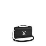 Louis Vuitton Lockme Black Clutch Purse Evening Bag M56088