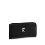 Louis Vuitton Lockme Zippy Wallet Lockme Leather in Black M62622