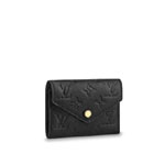 LV Victorine Wallet Monogram Empreinte Leather in Black M64060