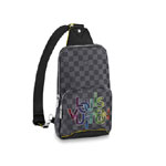 Louis Vuitton Avenue Sling Bag Damier Graphite Canvas in Grey N40273