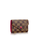 Louis Vuitton Damier Ebene Canvas and Leather Victorine Wallet for Women N41659