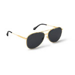 Louis Vuitton Super Vision Metal Pilot Sunglasses in Black Z2636U
