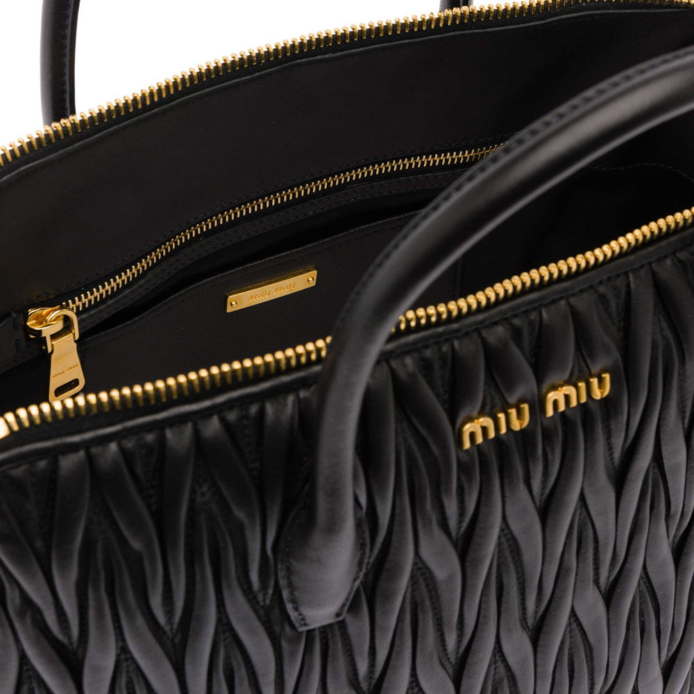 Miu Miu Nappa leather bag 5BB016 N88 F0002 - Photo-4