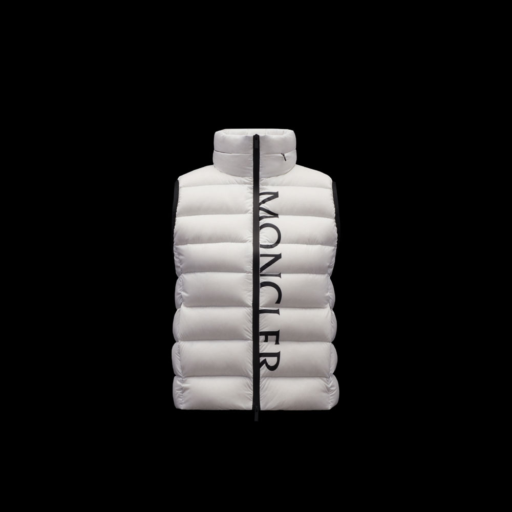 Moncler White Cenis Down Vest H20931A0001253333042