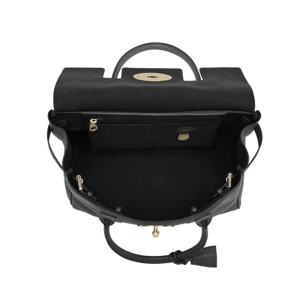 Mulberry Bayswater in Black Small Classic Grain HH2873 205A100 - Photo-3