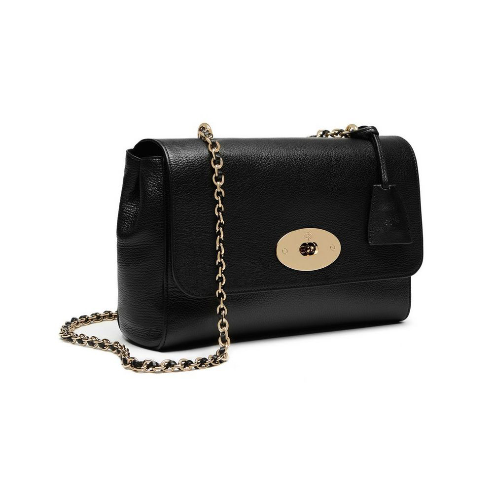 Mulberry Medium Lily in Black Glossy Goat With Soft Gold HH3297 874A100 - Photo-2