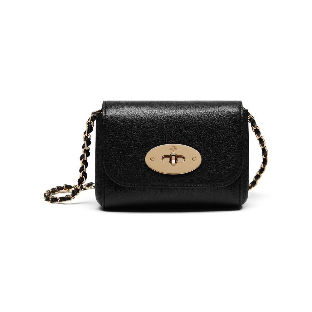 Mulberry Mini Lily in Black Glossy Goat HH3301 874A100