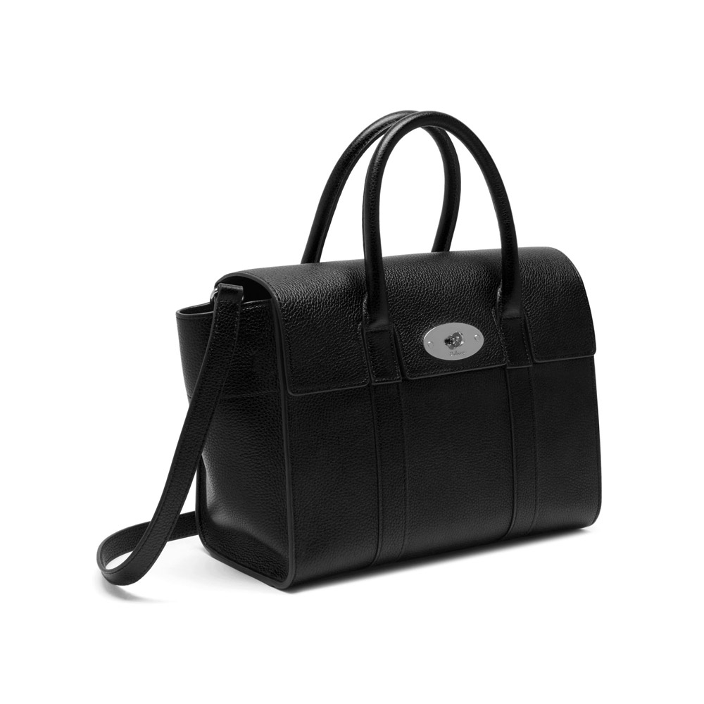 Mulberry Small New Bayswater in Black Small Classic Grain Leather HH3930 205A237 - Photo-3
