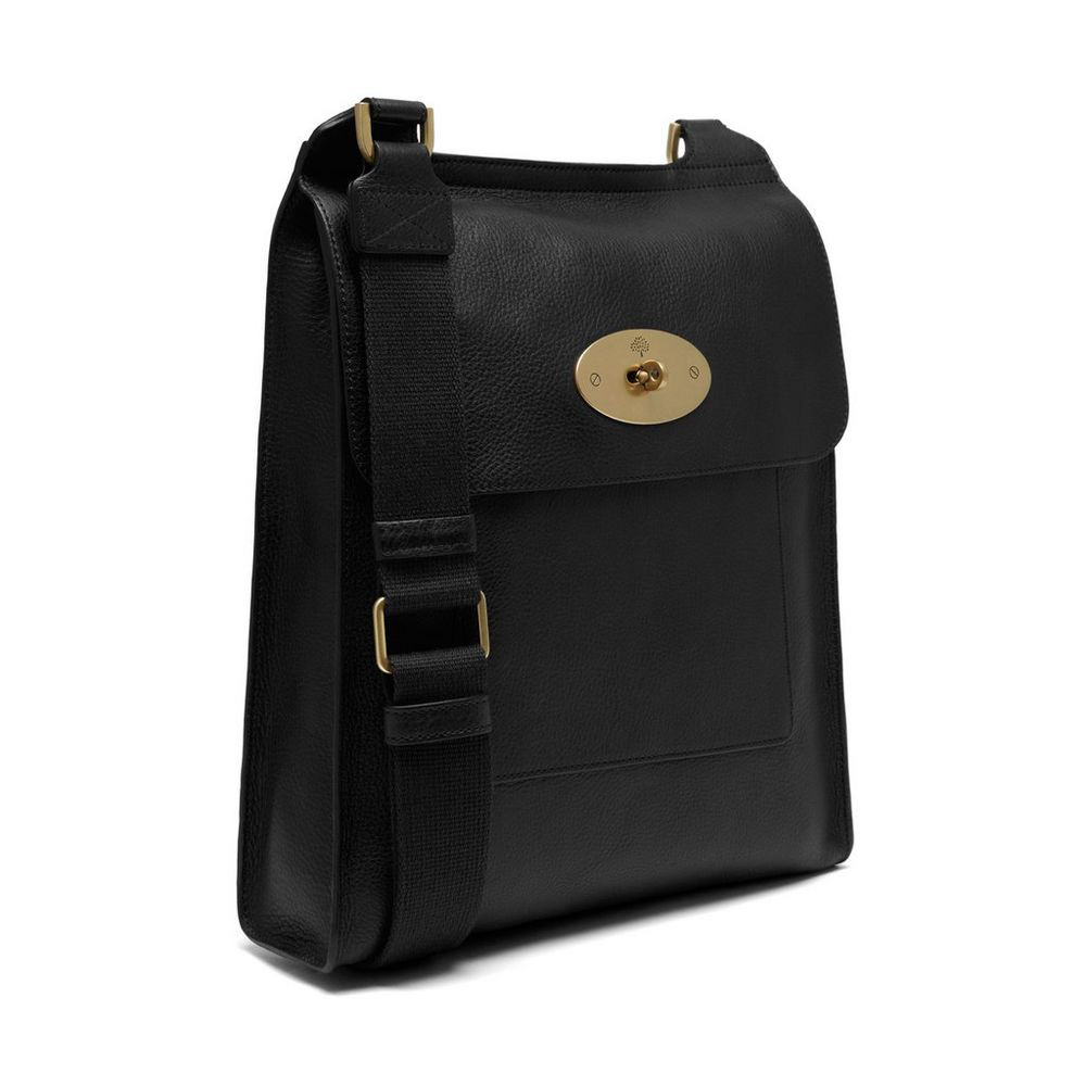 Mulberry Antony Messenger in Black Natural Leather HH6934 342A100 - Photo-3