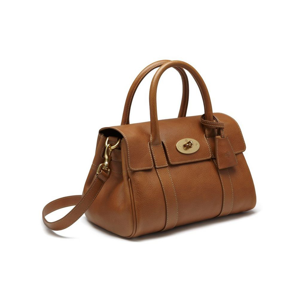 Mulberry Small Bayswater Satchel in Oak Natural Leather With Brass HH8147 342G525 - Photo-3