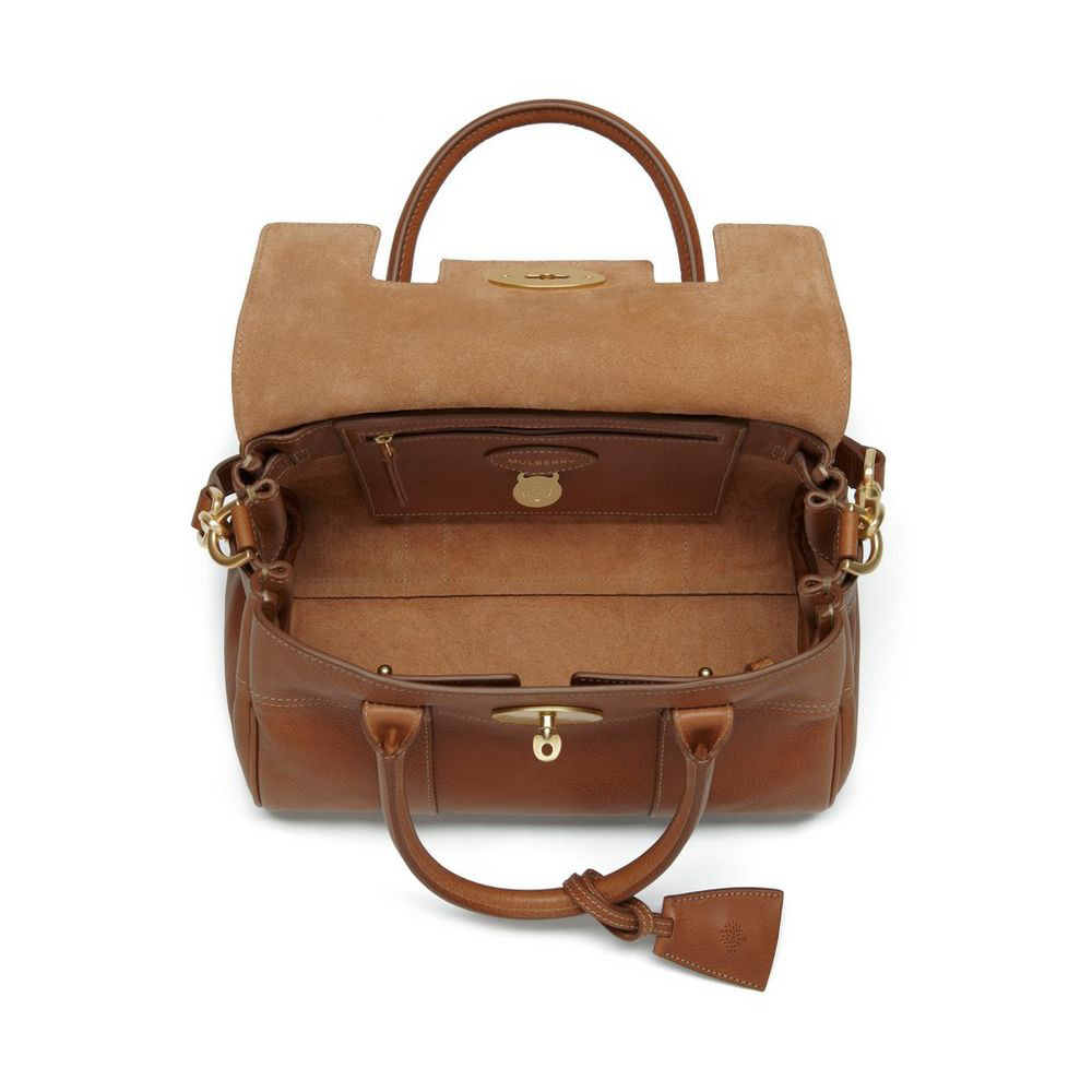 Mulberry Small Bayswater Satchel in Oak Natural Leather With Brass HH8147 342G525 - Photo-4