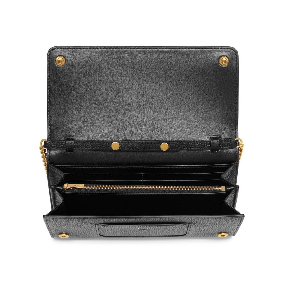 Mulberry Continental Clutch in Black Small Classic Grain RL4495 205A100 - Photo-4