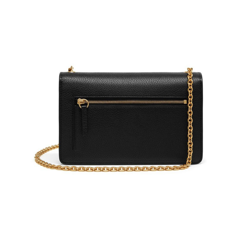 Mulberry Postmans Lock Clutch in Black Small Classic Grain RL4606 205A100 - Photo-2