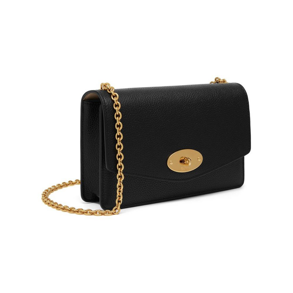 Mulberry Postmans Lock Clutch in Black Small Classic Grain RL4606 205A100 - Photo-3