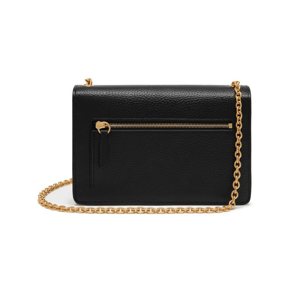 Mulberry Postmans Lock Clutch in Black Natural Grain Leather RL4607 346A100 - Photo-2