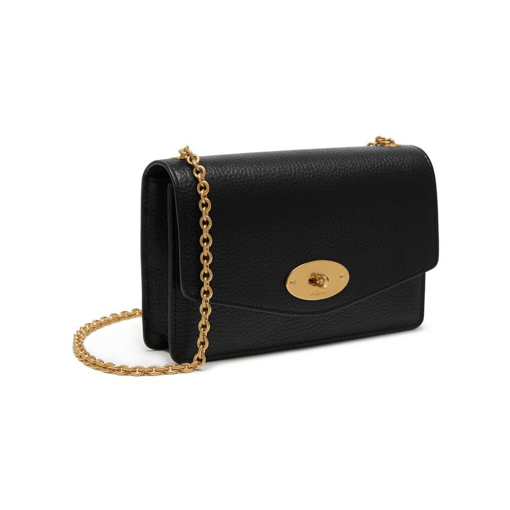 Mulberry Postmans Lock Clutch in Black Natural Grain Leather RL4607 346A100 - Photo-3